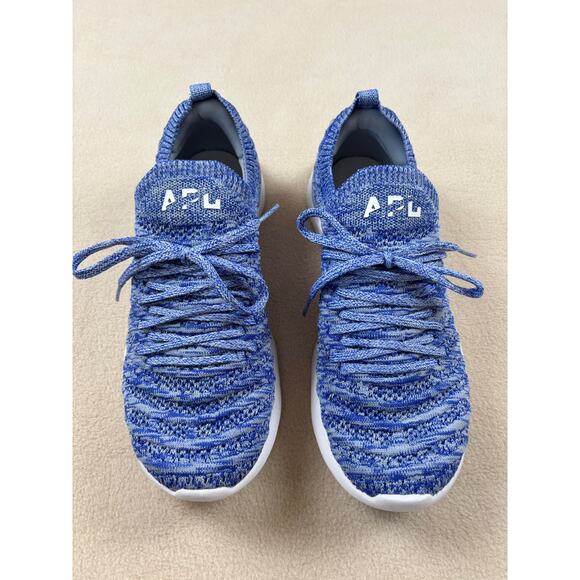Women's APL Techloom Wave running athletic Sneakers EUC size 8 blue white - Picture 2 of 10